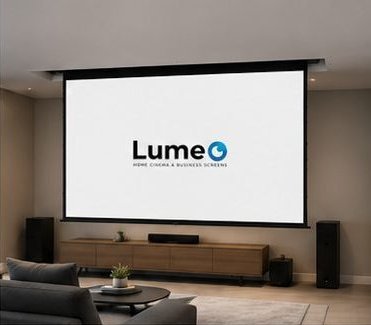 LumeO Cinema Vault in-ceiling motorized screen integrated into the ceiling